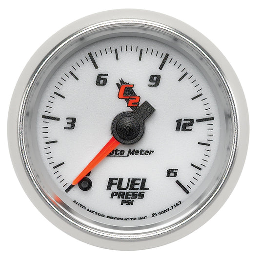AutoMeter 2-1/16 in. FUEL PRESSURE 0-15 PSI C2 7162