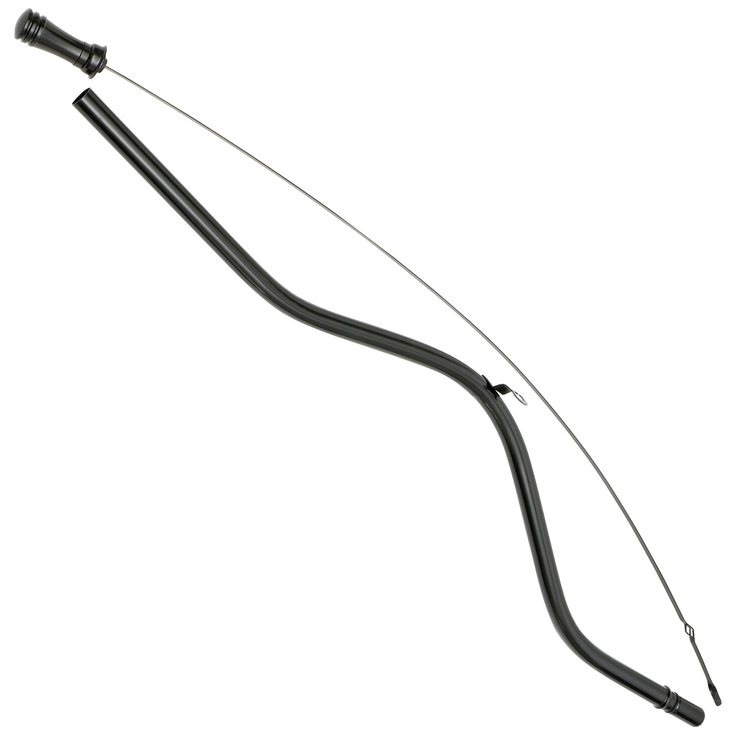 Trans-Dapt Performance Black Aluminum Handle 27 In. Transmission Dipstick; Chevy Turbo 350 7167