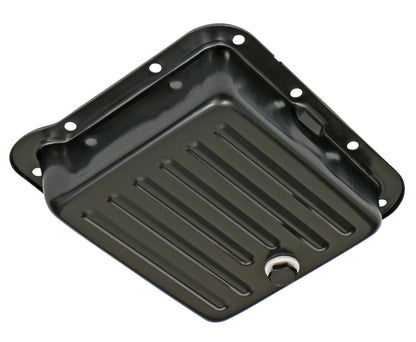 Trans-Dapt Performance Ford C-4 Black Steel Transmission Pan; Stock Capacity; Stock Depth; Finned Bottom 7170
