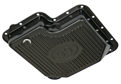 Trans-Dapt Performance Ford C-6 Black Steel Transmission Pan; Stock Capacity; Stock Depth; Finned Bottom 7171
