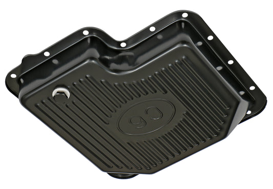 Trans-Dapt Performance Ford C-6 Black Steel Transmission Pan; Stock Capacity; Stock Depth; Finned Bottom 7171