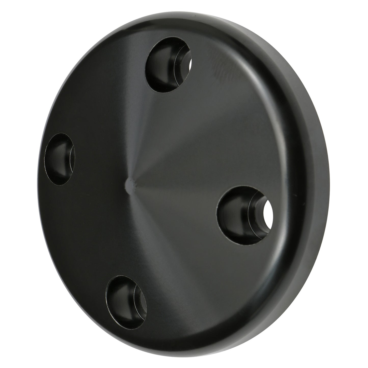 Trans-Dapt Performance Water Pump Pulley Nose; 1969-1985 Chevrolet 283-350; Long Water Pump- Black Aluminum 7181