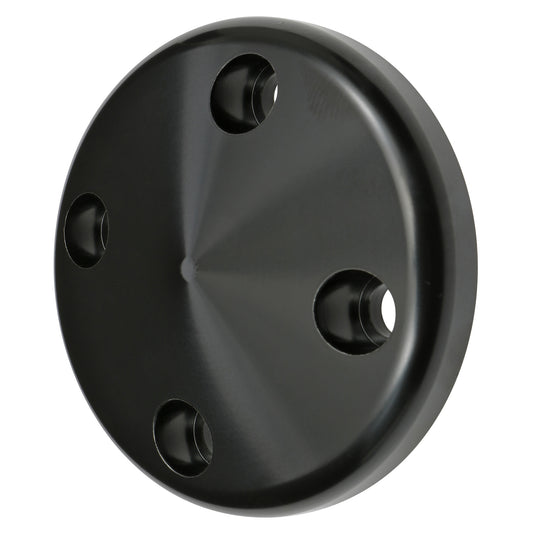 Trans-Dapt Performance Water Pump Pulley Nose; 1969-1985 Chevrolet 283-350; Long Water Pump- Black Aluminum 7181