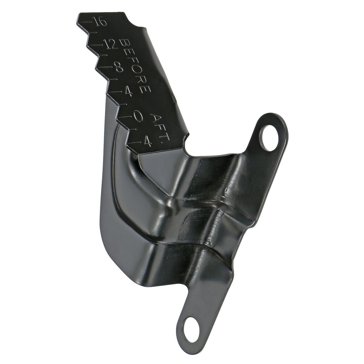 Trans-Dapt Performance Asphalt Black Steel Timing Tab (Only)- 1965-90 Chevy 396-454 (8 In. Balancers) 7186