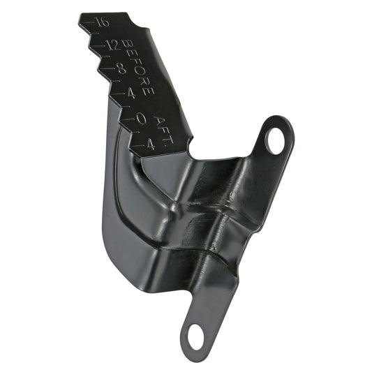 Trans-Dapt Performance Asphalt Black Steel Timing Tab (Only)- 1965-90 Chevy 396-454 (8 In. Balancers) 7186