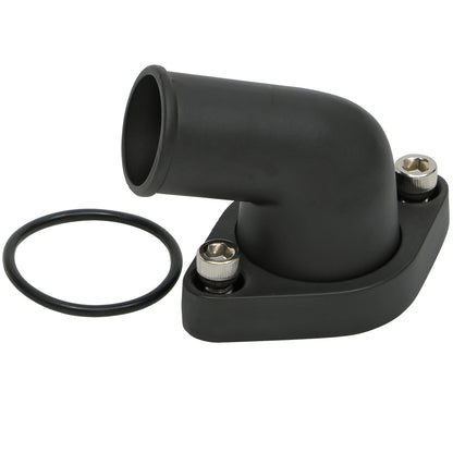 Trans-Dapt Performance 15 Degree Swivel Style Water Neck; (O-Ring Seal); Sb And Bb Chevy V8- Black Aluminum 7195