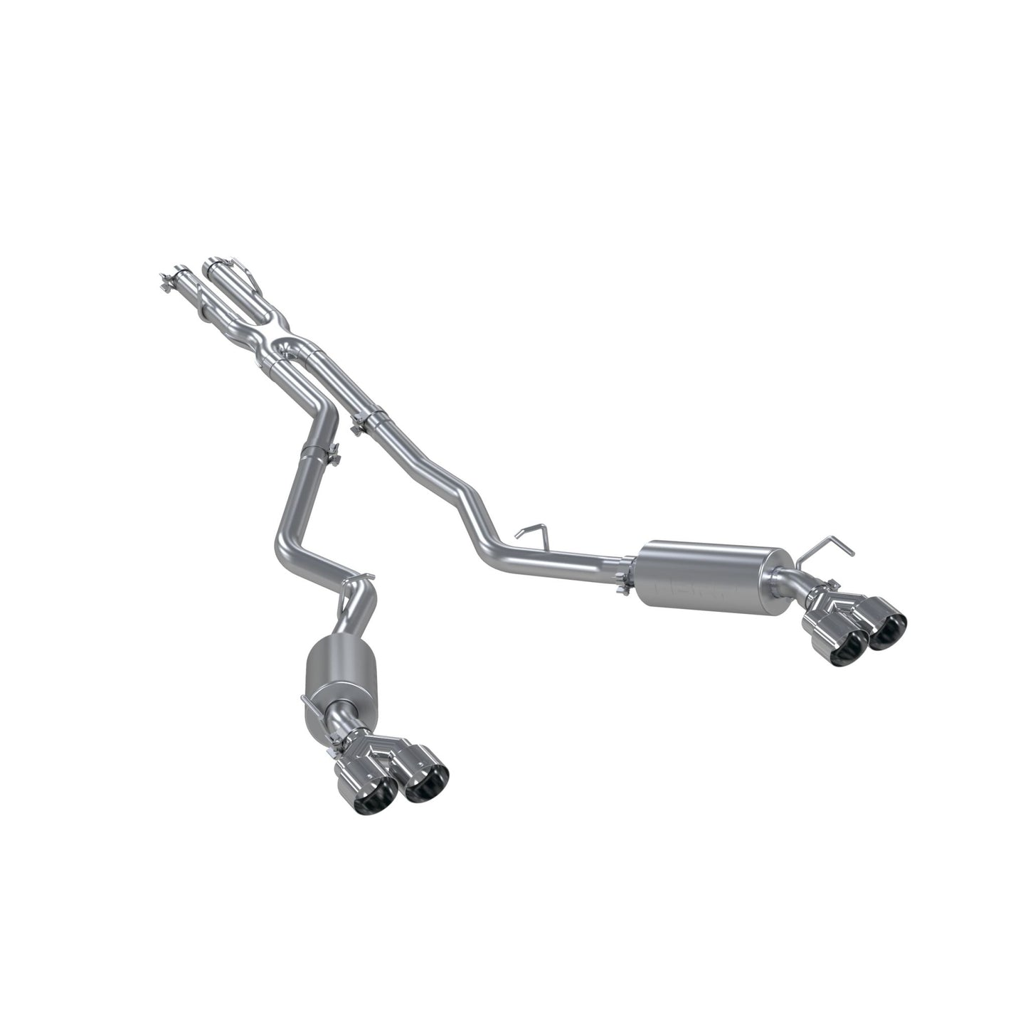 MBRP Exhaust 2.5in. Cat Back; Dual Rear; Quad Tips S5205AL
