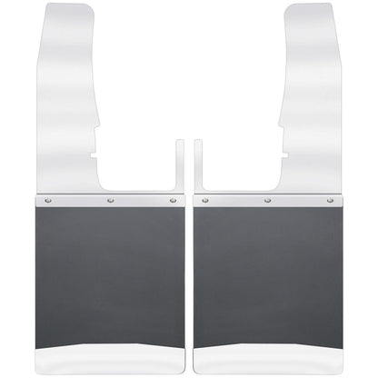 Husky Liners Kick Back Mud Flaps Front 12" Wide - Stainless Steel Top and Weight 17098