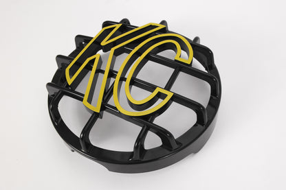 KC HiLiTES 6" Stone Guard / Grill - Black / Yellow KC Logo 72101