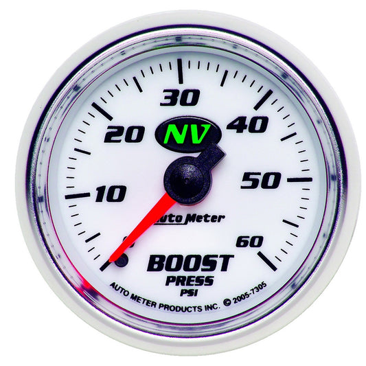 AutoMeter 2-1/16 in. BOOST 0-60 PSI NV 7305
