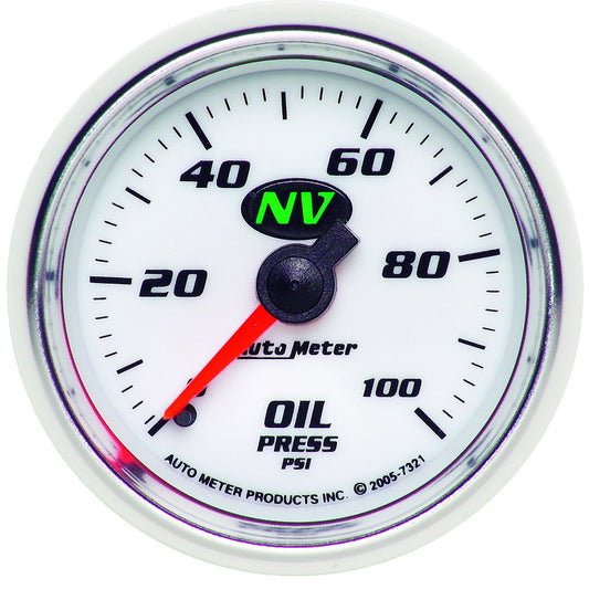 AutoMeter 2-1/16 in. OIL PRESSURE 0-100 PSI NV 7321