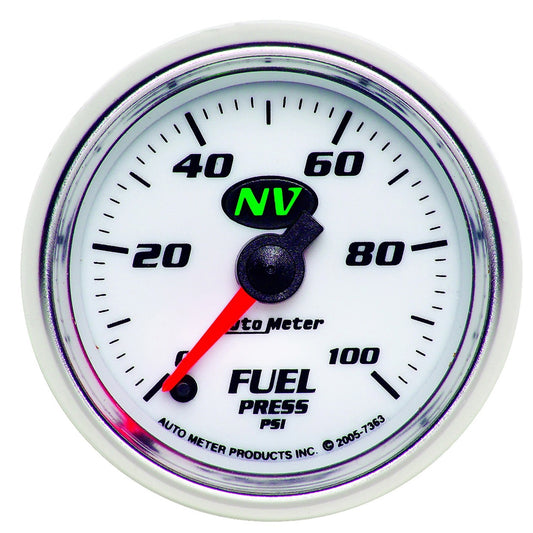 AutoMeter 2-1/16 in. FUEL PRESSURE 0-100 PSI NV 7363