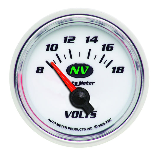 AutoMeter 2-1/16 in. VOLTMETER 8-18V NV 7392