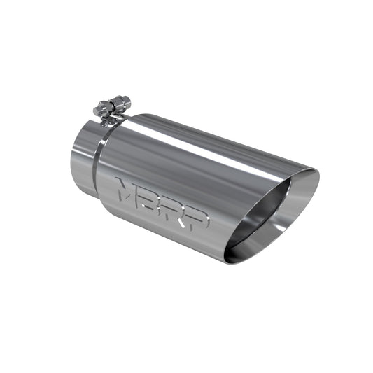 MBRP Exhaust Tip; 5in. O.D. Dual Wall Angled 4in. inlet 12in. length; T304 T5053
