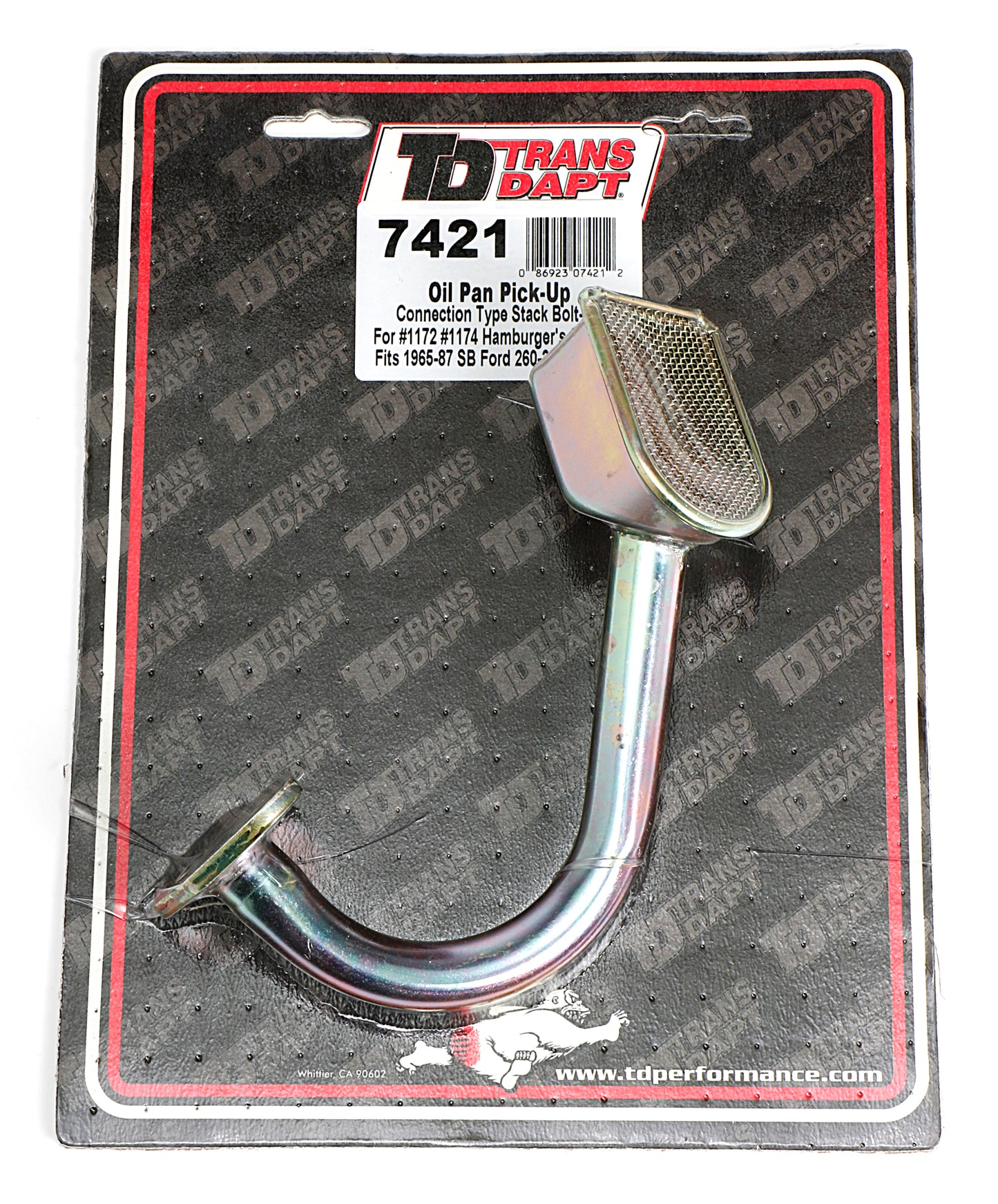 Trans-Dapt Performance Sb Ford 302W Oil Pan Pickup For 1172 7416 7417 7418 7421