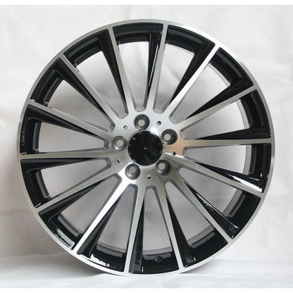 20" X 9.5" Aluminum Black Machine Face Wheels Set - Dynamic Performance - R502-BM-20x9.5-5x112-43-66.56