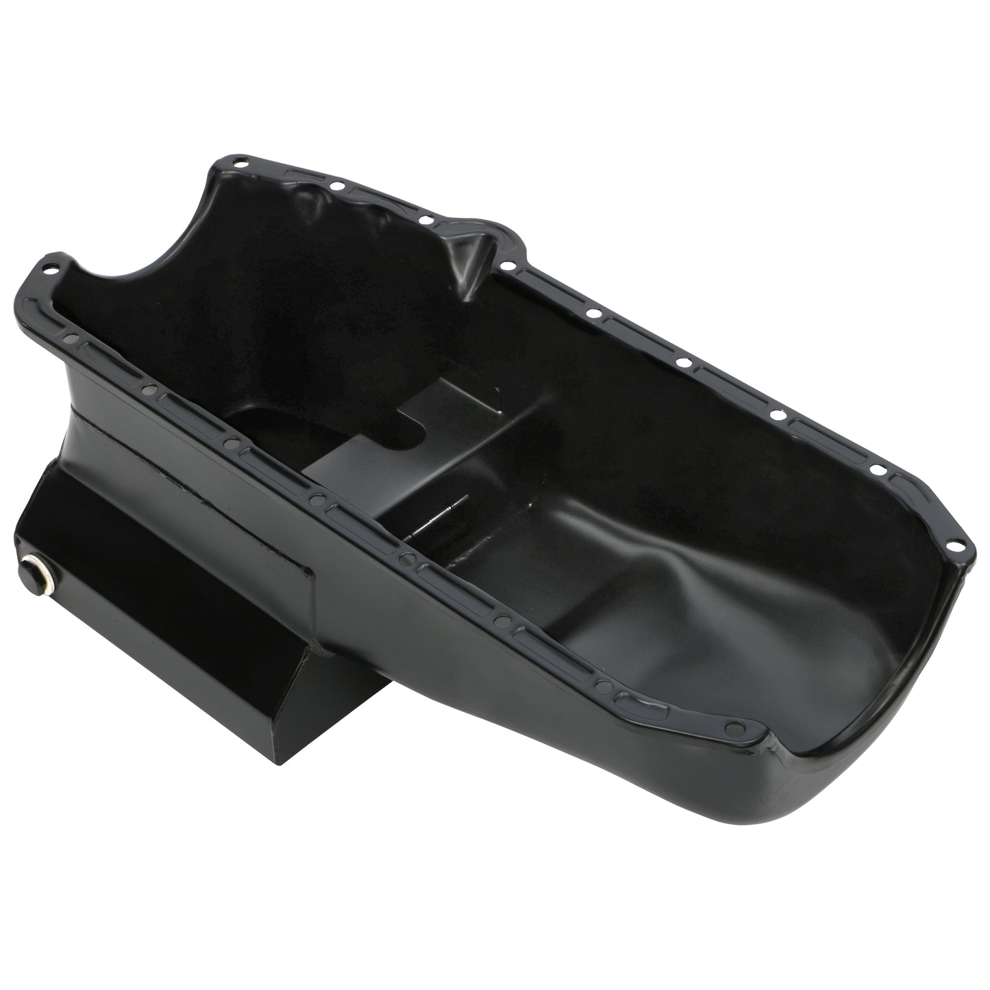 Trans-Dapt Performance Street & Strip Oil Pan With Kickouts Black Steel 7 Qts. Capacity; 8-1/4 In. Deep; 1955-79 Chevy 283-400 7436
