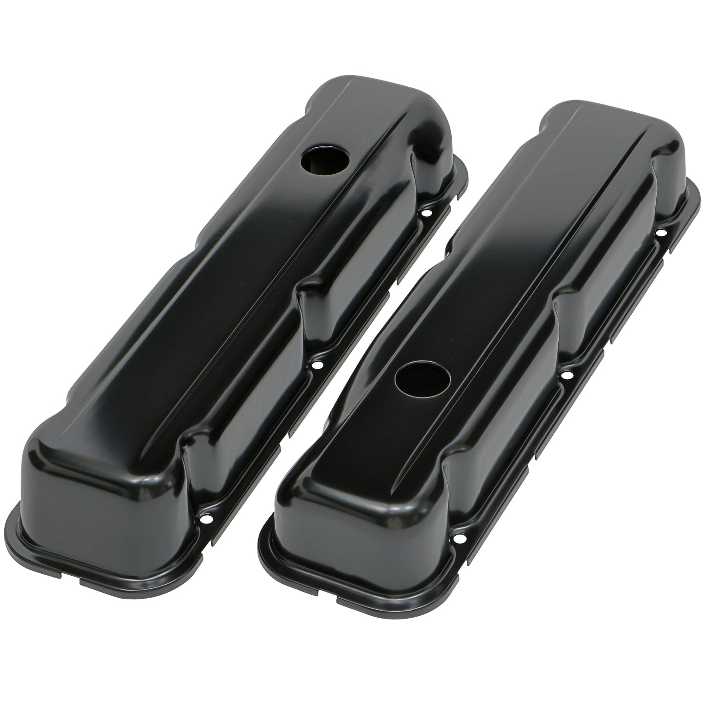 Trans-Dapt Performance Valve Covers Buick 350 1968-81- Black Steel 7438
