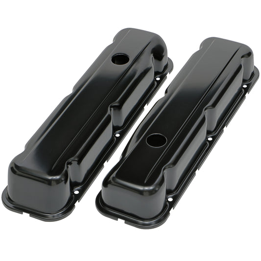 Trans-Dapt Performance Valve Covers Buick 350 1968-81- Black Steel 7438