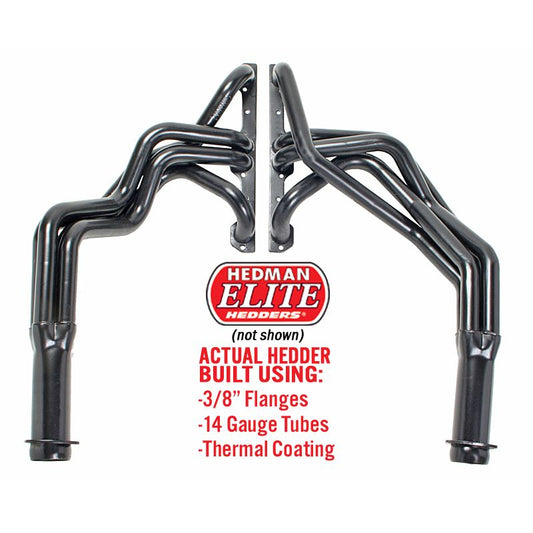 Hedman Hedders ELITE HEADERS; 1-5/8 IN. TUBE DIA.; 3 IN. COLL.; FULL LENGTH DESIGN 68128