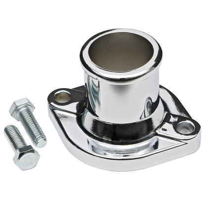 Trans-Dapt Performance Straight-Up Style Water Neck; (O-Ring Seal); Fits 1970-74 Ford 351C (5.8L)- Chrome Steel 7453