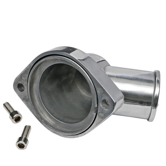 Trans-Dapt Performance 30 Degree Swivel Style Water Neck; 1997-2015 Gm Ls (Gen Iii/Iv) Engines- Polished Aluminum 7454