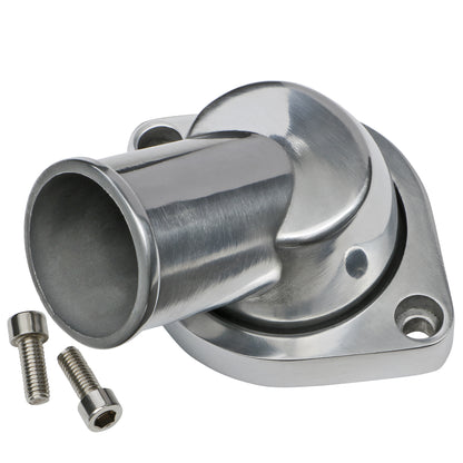 Trans-Dapt Performance 30 Degree Swivel Style Water Neck; 1997-2015 Gm Ls (Gen Iii/Iv) Engines- Polished Aluminum 7454
