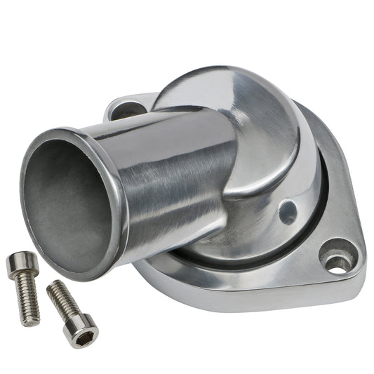 Trans-Dapt Performance 30 Degree Swivel Style Water Neck; 1997-2015 Gm Ls (Gen Iii/Iv) Engines- Polished Aluminum 7454