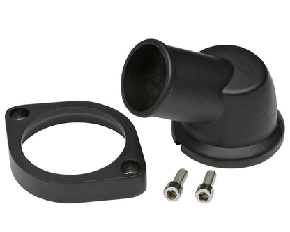 Trans-Dapt Performance 30 Degree Swivel Style Water Neck; 1997-2015 Gm Ls (Gen Iii/Iv) Engines- Black Aluminum 7464