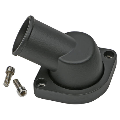Trans-Dapt Performance 30 Degree Swivel Style Water Neck; 1997-2015 Gm Ls (Gen Iii/Iv) Engines- Black Aluminum 7464