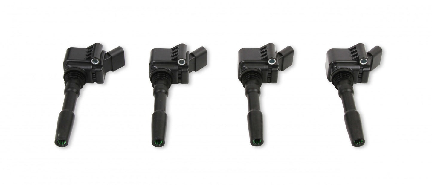 ACCEL Ignition Coils - 2014-2019 VW/Audi 1.8/2.0L Engines, 4-Pack, Black 140088K-4