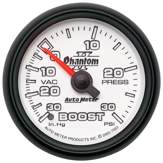 AutoMeter 2-1/16 in. BOOST/VACUUM 30 IN HG/30 PSI PHANTOM II 7503