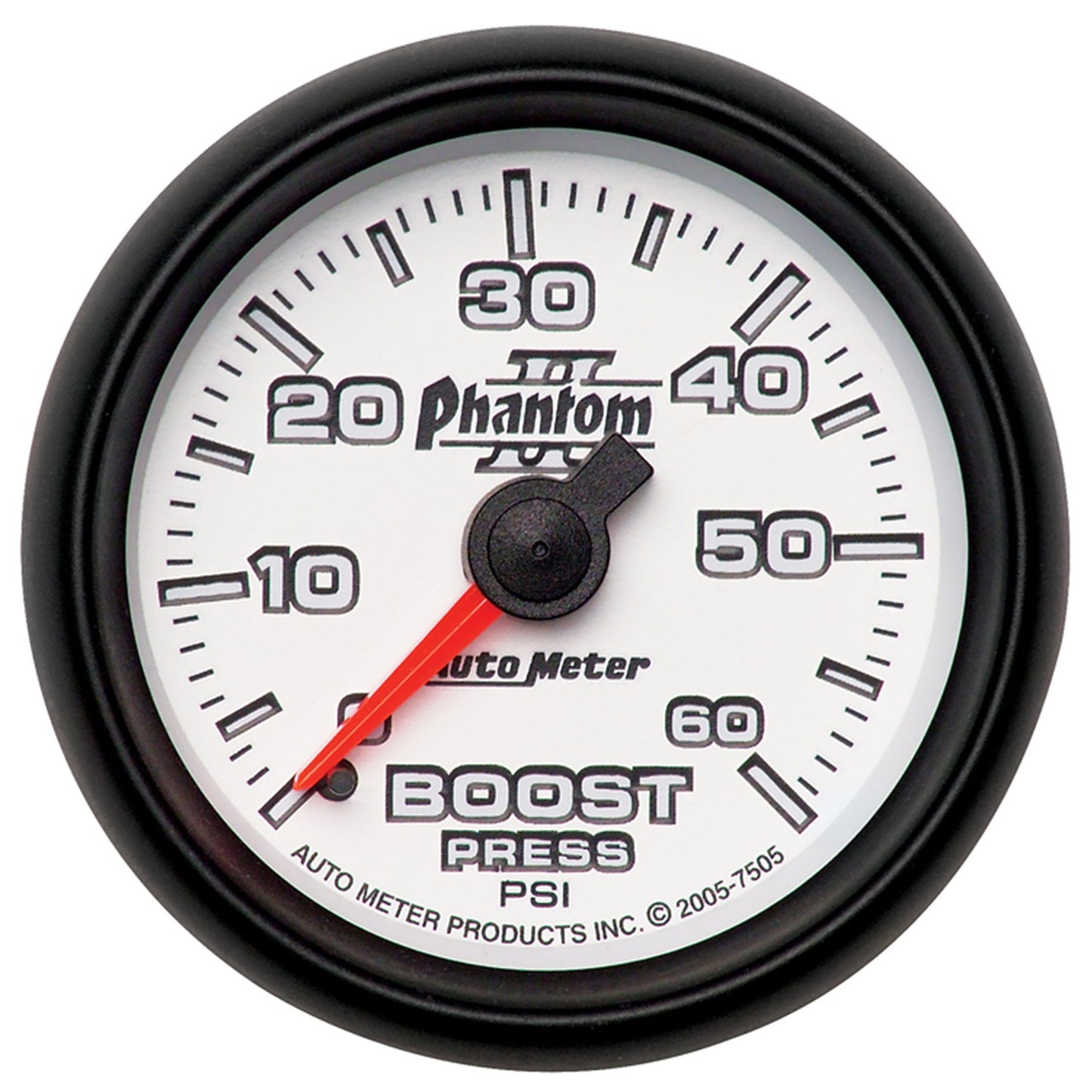 AutoMeter 2-1/16 in. BOOST 0-60 PSI PHANTOM II 7505