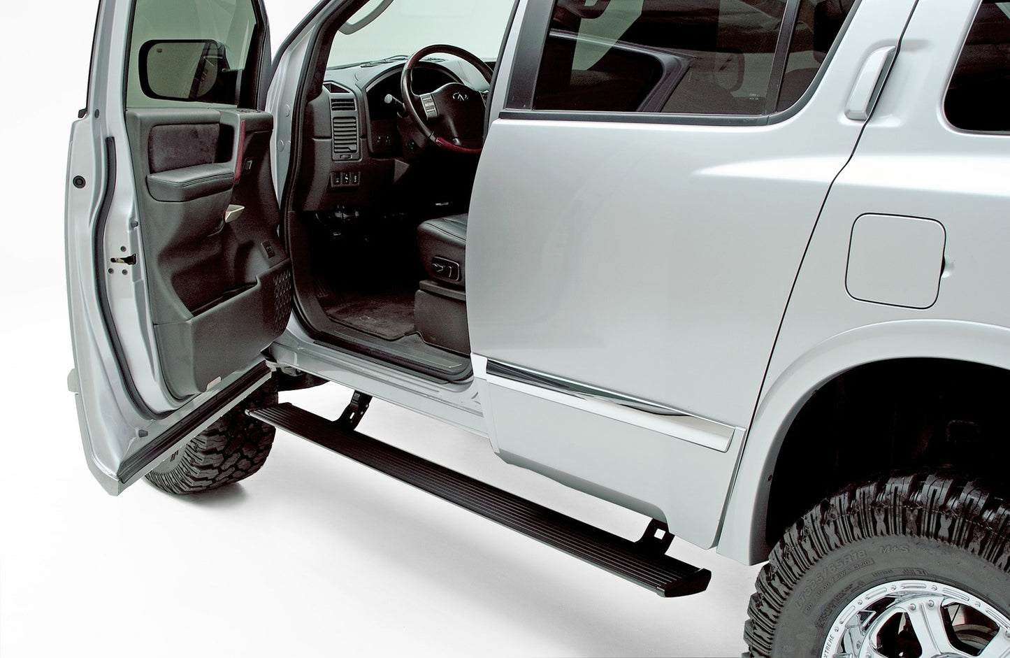 AMP Research 75110-01A PowerStep Electric Running Boards For 2004-2015 Nissan Titan With Crew/King Cab 2004-2015 Nissan Armada 2004-2010 Infinity QX56