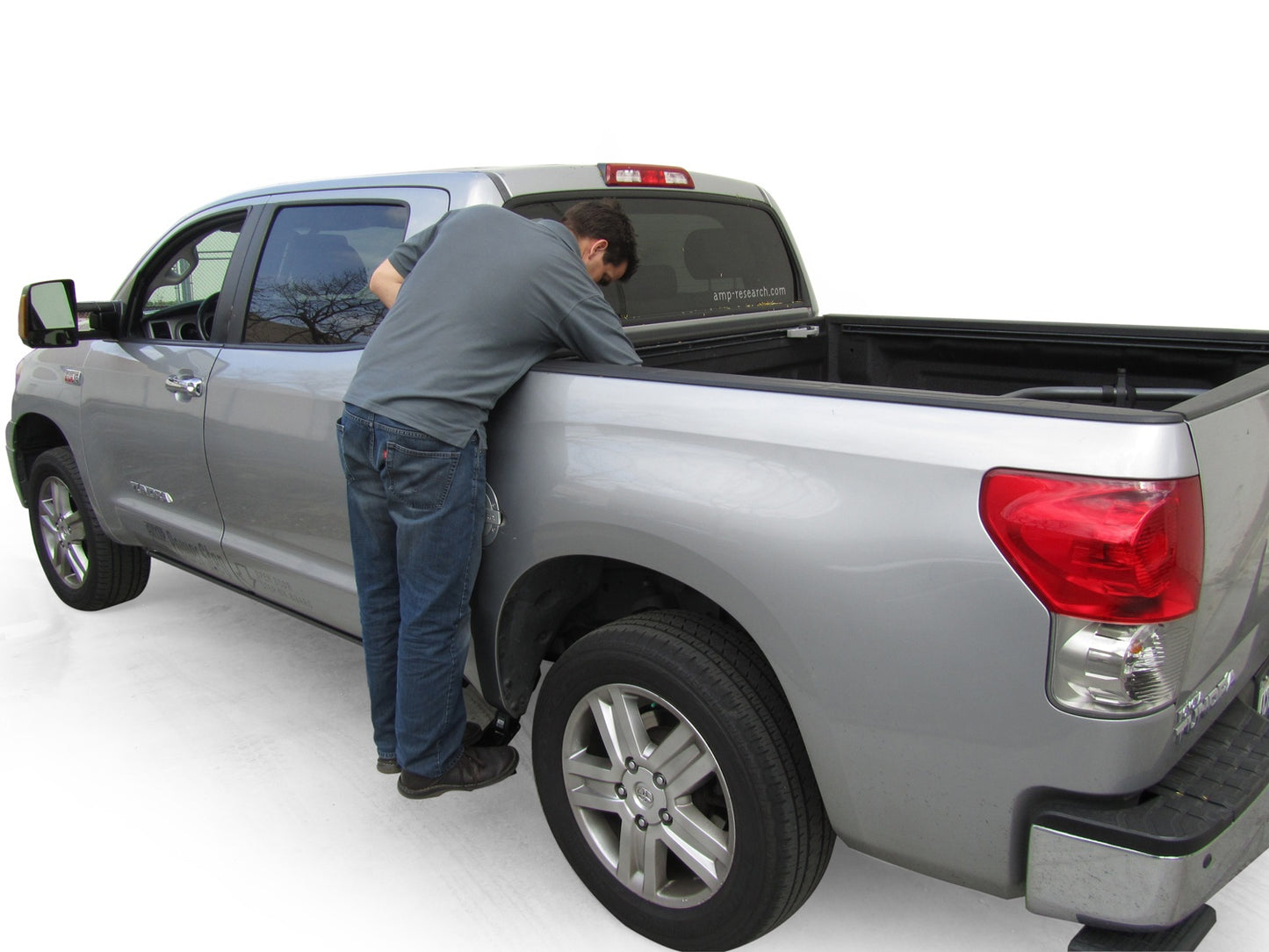 AMP Research 75405-01A BedStep2 Retractable Truck Bed Side Step For 2007-2021 Toyota Tundra CrewMax Cab