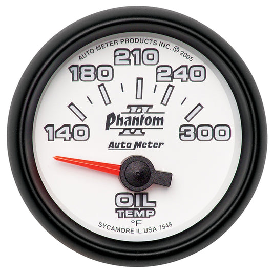 AutoMeter 2-1/16 in. OIL TEMPERATURE 140-300 Fahrenheit PHANTOM II 7548