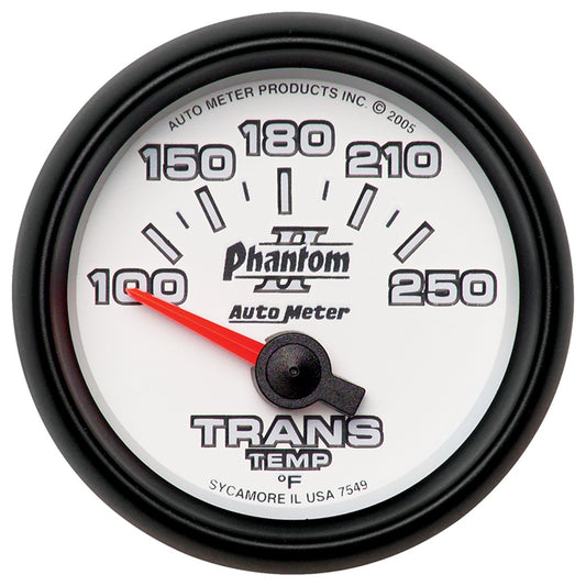 AutoMeter 2-1/16 in. TRANSMISSION TEMPERATURE 100-250 Fahrenheit PHANTOM II 7549