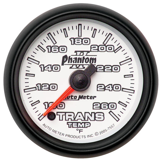 AutoMeter 2-1/16 in. TRANSMISSION TEMPERATURE 100-260 Fahrenheit PHANTOM II 7557