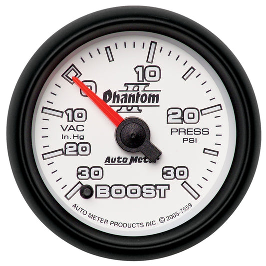 AutoMeter 2-1/16 in. BOOST/VACUUM 30 IN HG/30 PSI PHANTOM II 7559