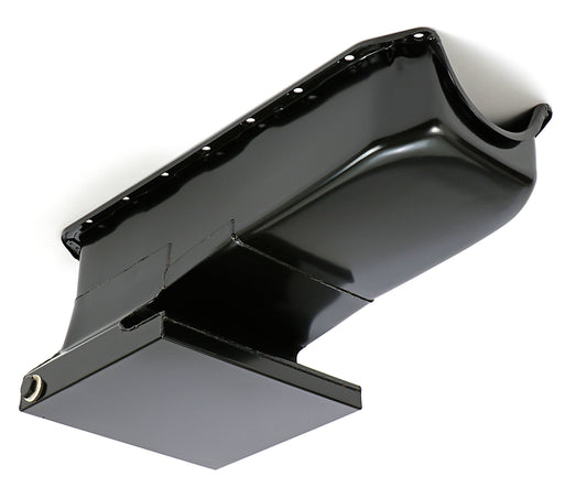 Trans-Dapt Performance Street And Strip Oil Pan; 1955-79 Sb Chevy 283-400 Into 1962-67 Chevy Ii Vega Monza; 6 Qts. Capacity; 8-1/4 In. Deep- Black 7569