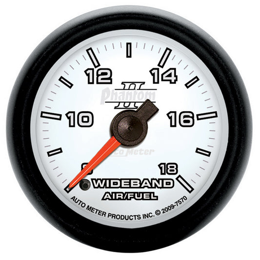 AutoMeter 2-1/16 in. WIDEBAND AIR/FUEL RATIO ANALOG 8:1-18:1 AFR PHANTOM II 7570