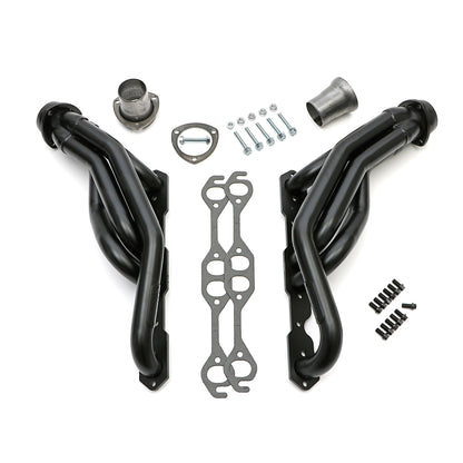 Hedman Hedders; MID-LENGTH HEADERS WITHOUT Y-PIPE FOR 1988-98 5.0L-5.7L CHEVY/GMC 1500-2500 (1/2 and 3/4 TON) PICKUP TRUCKS & SUVS 2WD & 4WD MODELS; 1-5/8 IN. TUBE DIAMETER; 3 IN. BALL & SOCKET STYLE COLLECTOR; STANDARD-DUTY UNCOATED MILD-STEEL 69430