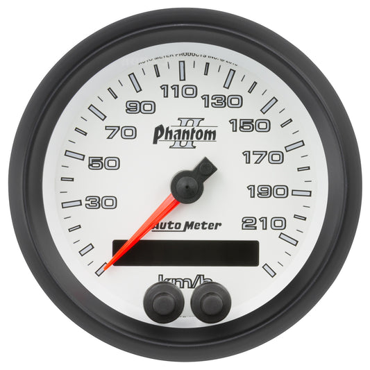 AutoMeter 3-3/8 in. SPEEDO 225 km/h GPS PHANTOM II 7580-M