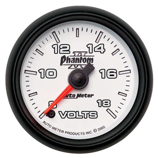 AutoMeter 2-1/16 in. VOLTMETER 8-18V PHANTOM II 7591