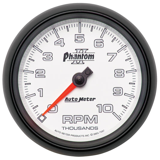 AutoMeter 3-3/8 in. IN-DASH TACHOMETER 0-10000 RPM PHANTOM II 7597