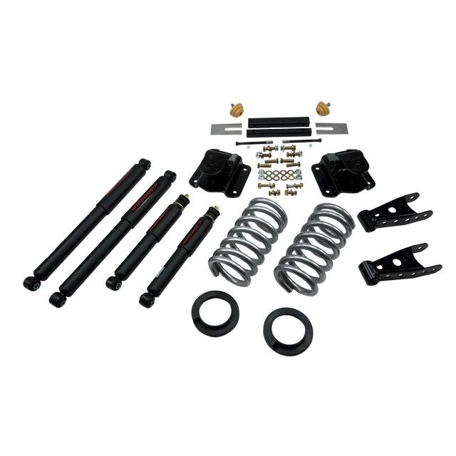 BELLTECH 819ND LOWERING KITS Front And Rear Complete Kit W/ Nitro Drop 2 Shocks 1994-1999 Dodge Ram 1500 (Ext Cab V8 Auto Trans Only) 2 in. or 3 in. F/4 in. R drop W/ Nitro Drop II Shocks