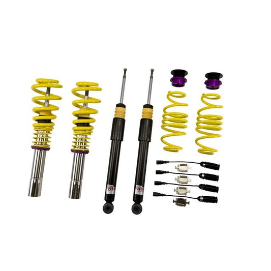 KW Suspensions 10210097 KW V1 Coilover Kit Bundle - Audi A4 S4 (B8) with electronic damping control Sedan FWD + Quattro; all engines