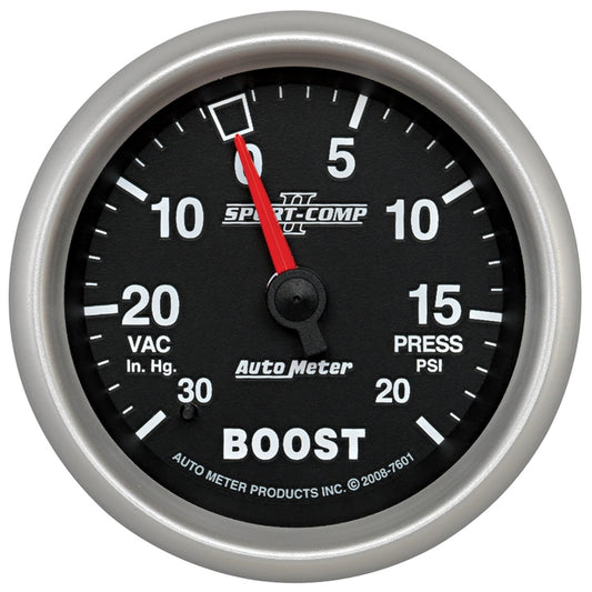 AutoMeter 2-5/8 in. BOOST/VACUUM 30 IN HG/20 PSI SPORT-COMP II 7601