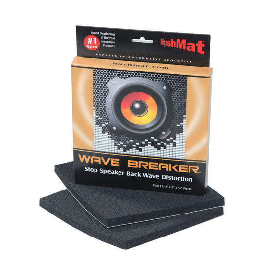 Hushmat Wave Breaker Kit - Contains 2-8inx8inea Speaker Back Wave Deflecting Pads 82450