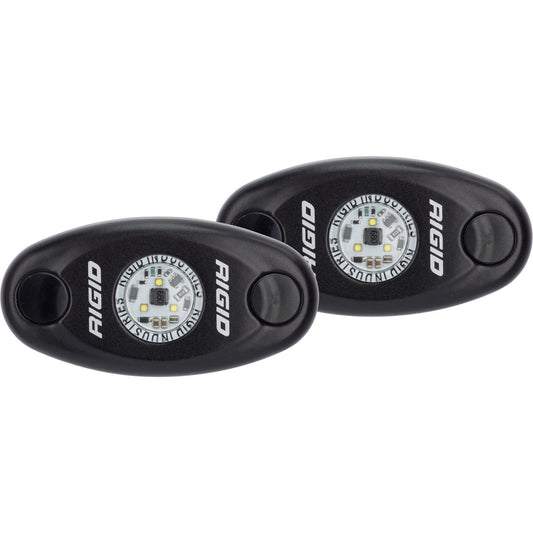 RIGID Industries A-Series LED Light High Power Natural White Black Housing Pair 482083